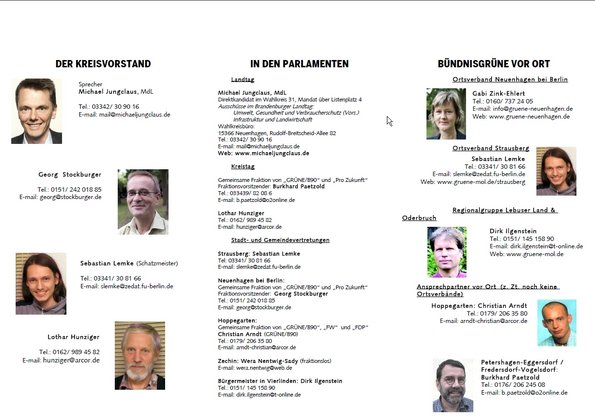 Flyer BÜNDNIS 90/DIE GRÜNEN - Kreisverband Märkisch-Oderland Seite1