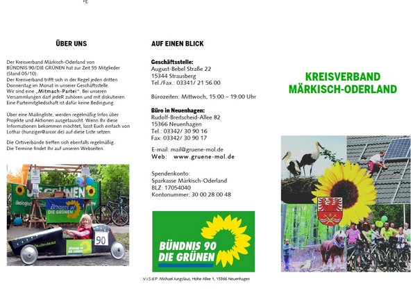 Flyer BÜNDNIS 90/DIE GRÜNEN - Kreisverband Märkisch-Oderland Seite2