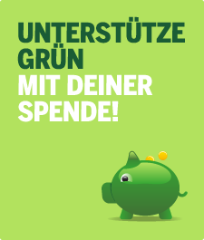 grünes Spenden-Sparschwein